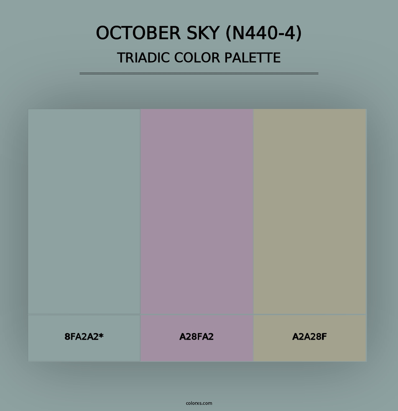 October Sky (N440-4) - Triadic Color Palette