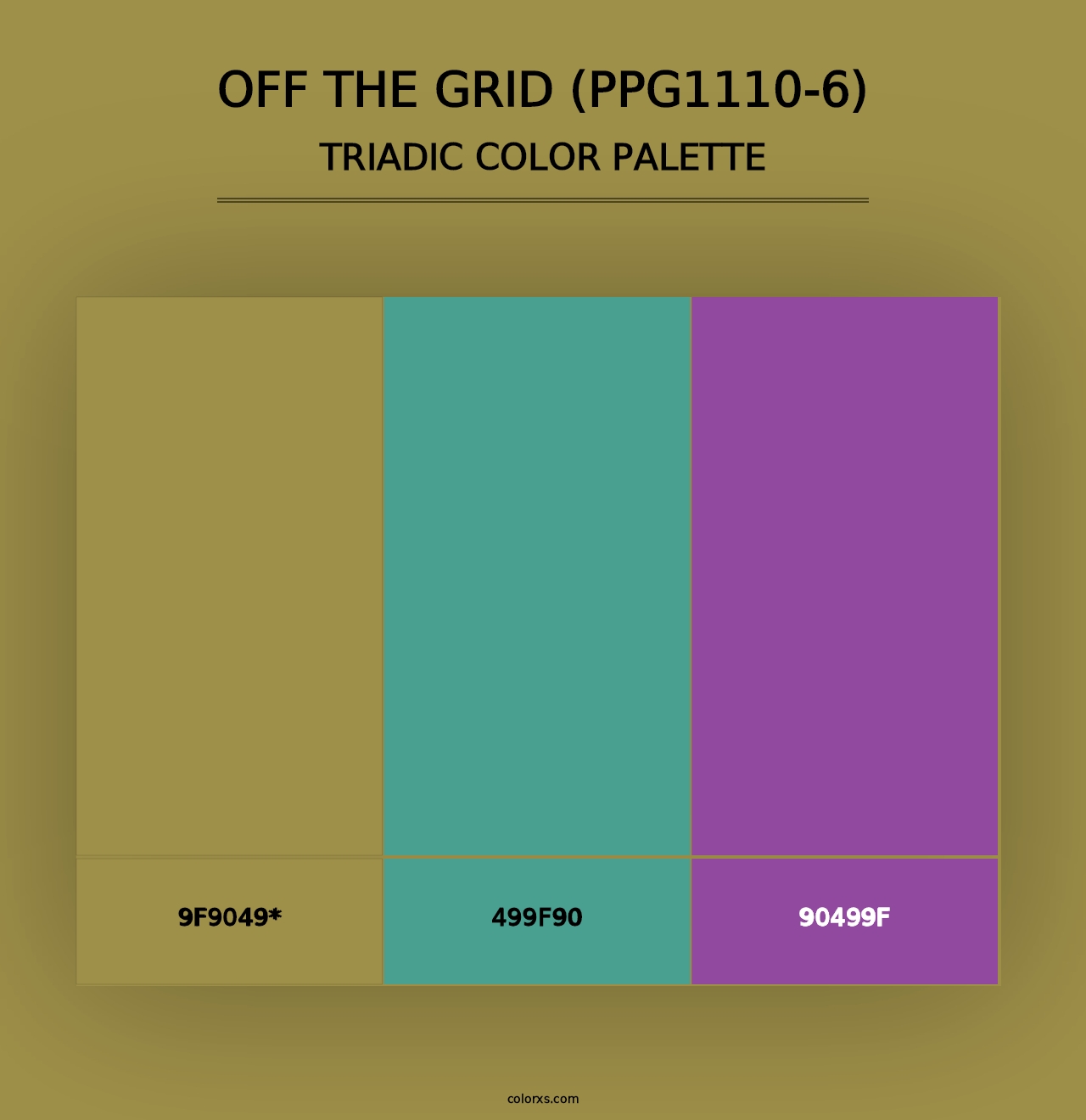 Off The Grid (PPG1110-6) - Triadic Color Palette