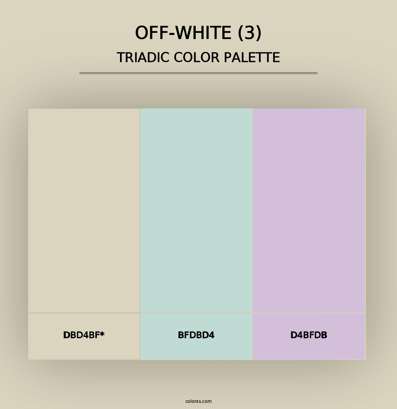 Off-White (3) - Triadic Color Palette