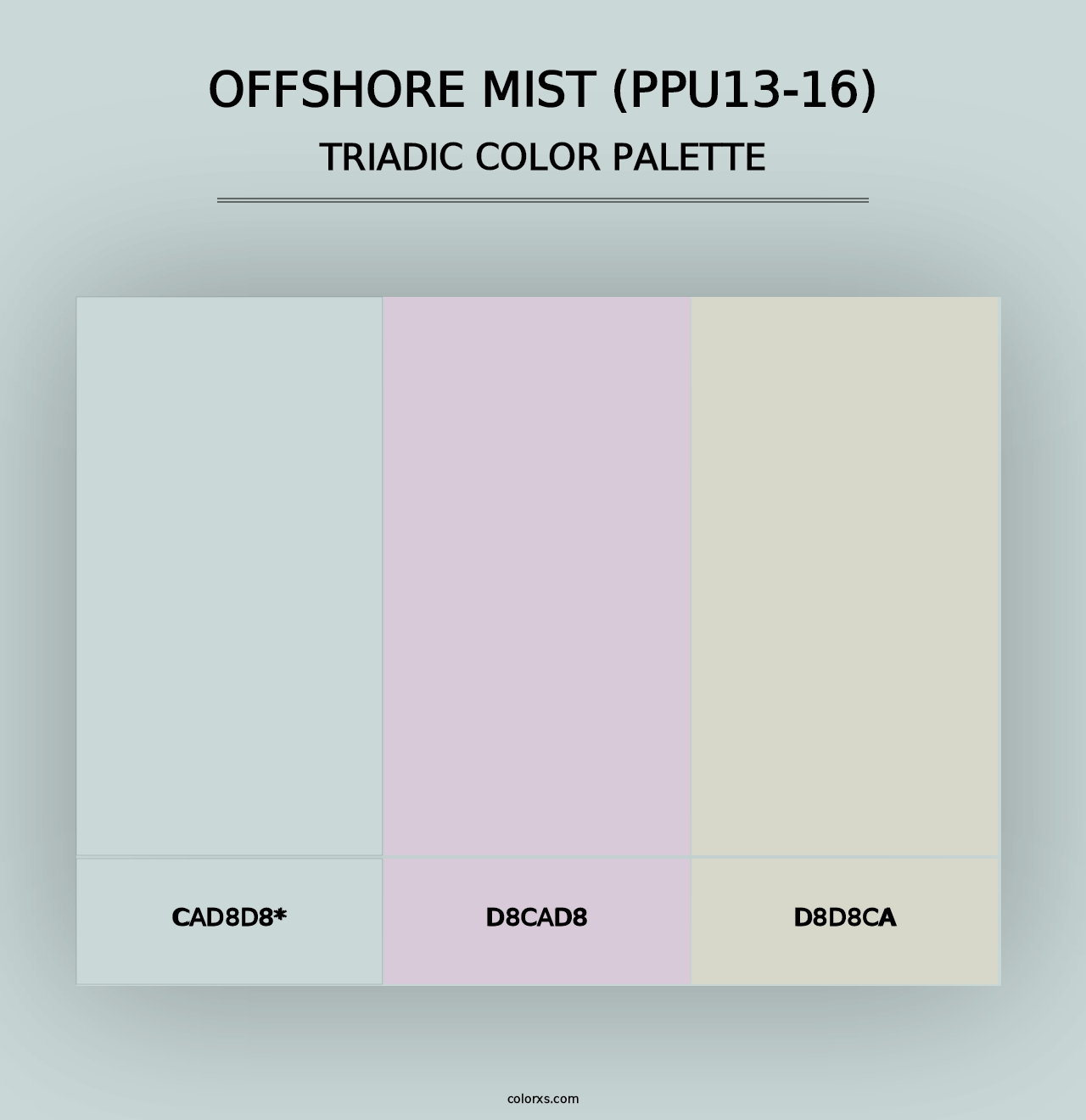 Offshore Mist (PPU13-16) - Triadic Color Palette