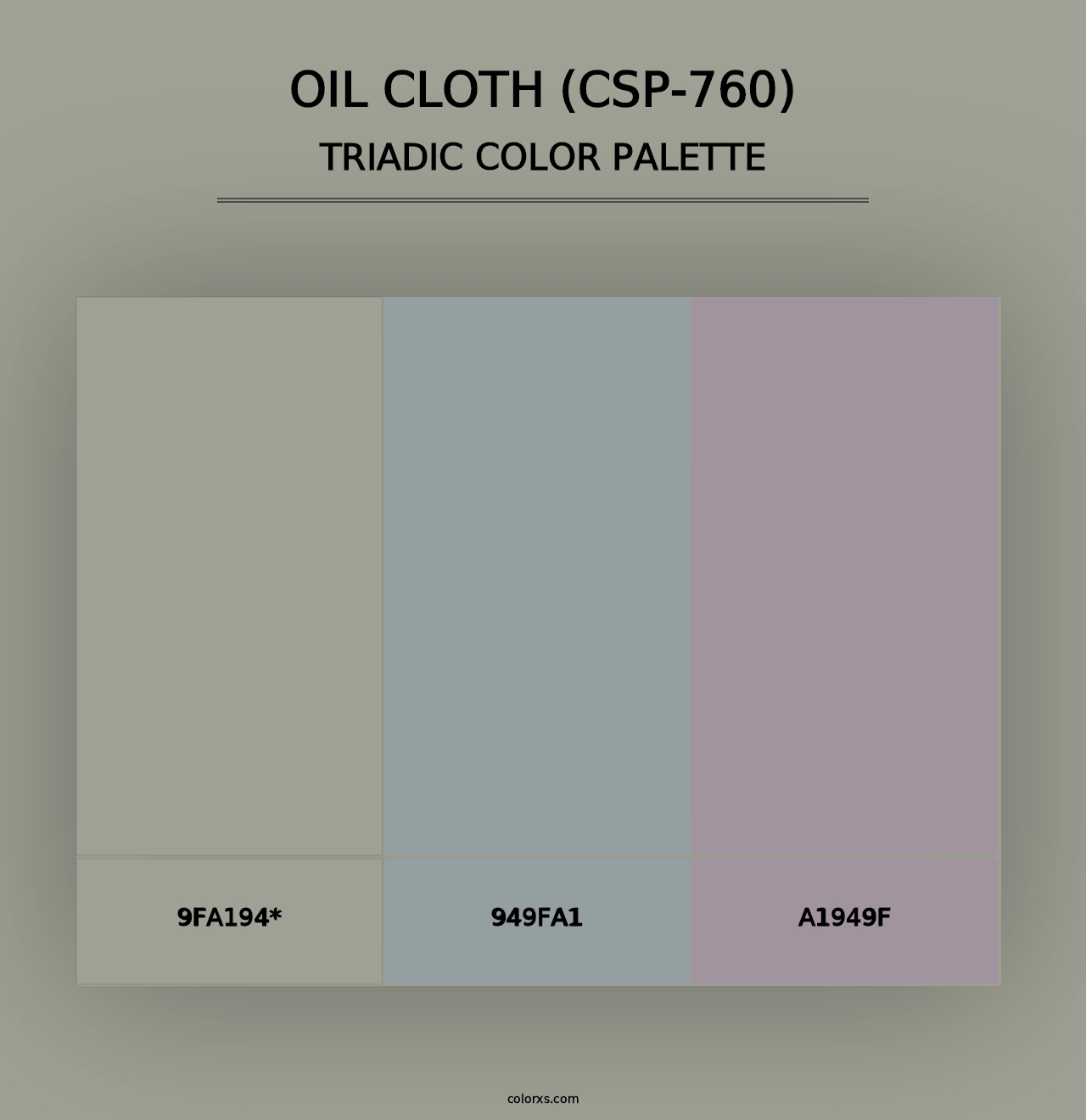 Oil Cloth (CSP-760) - Triadic Color Palette