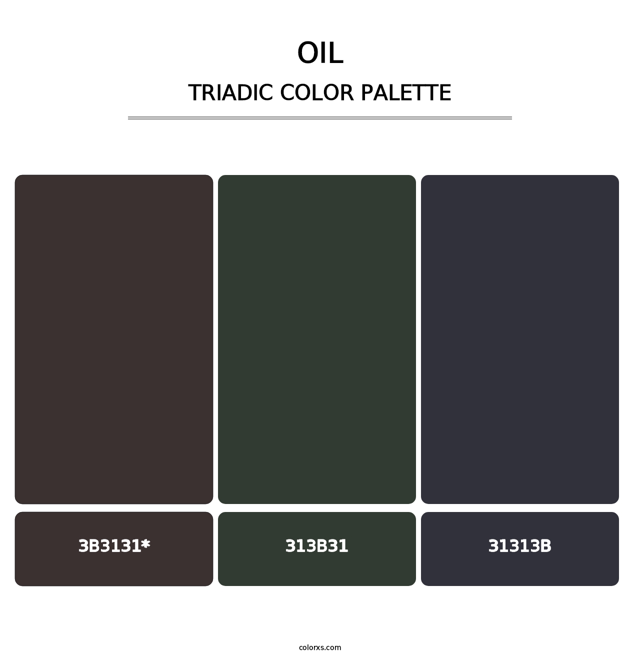 Oil - Triadic Color Palette