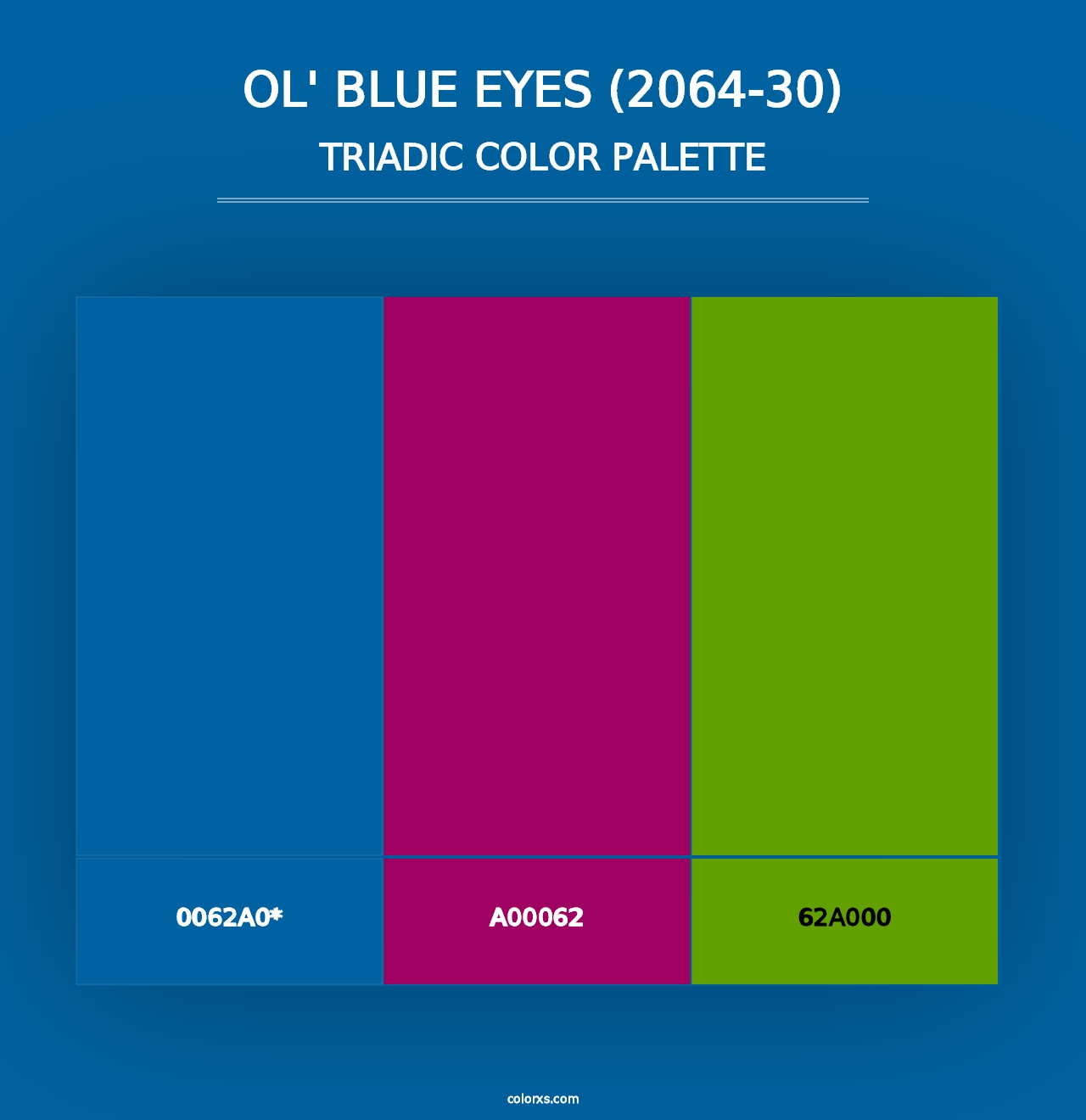 Ol' Blue Eyes (2064-30) - Triadic Color Palette