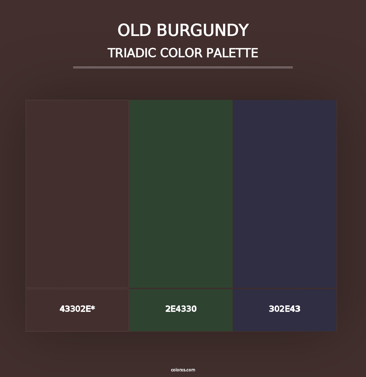 Old Burgundy - Triadic Color Palette