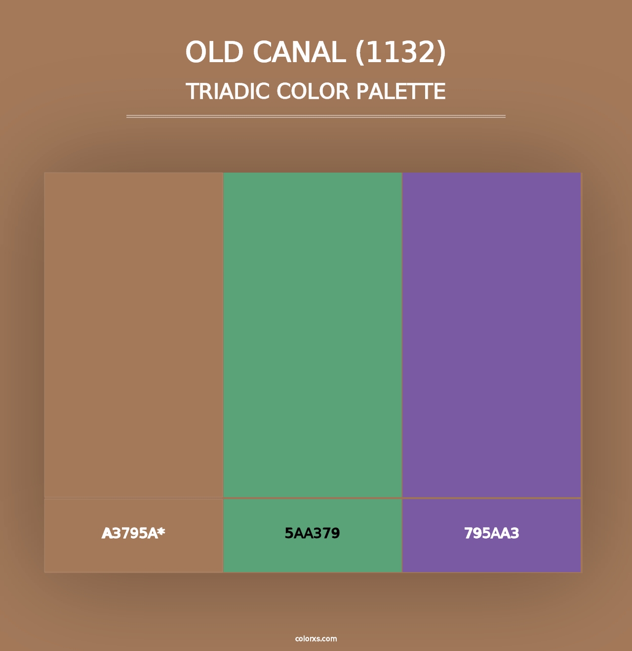 Old Canal (1132) - Triadic Color Palette