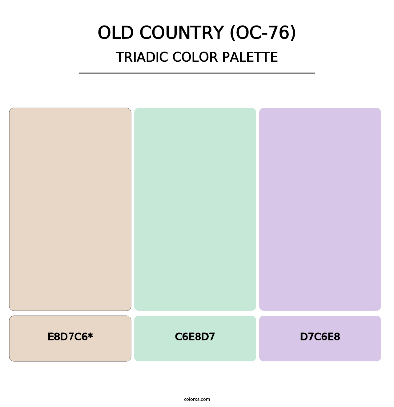 Old Country (OC-76) - Triadic Color Palette