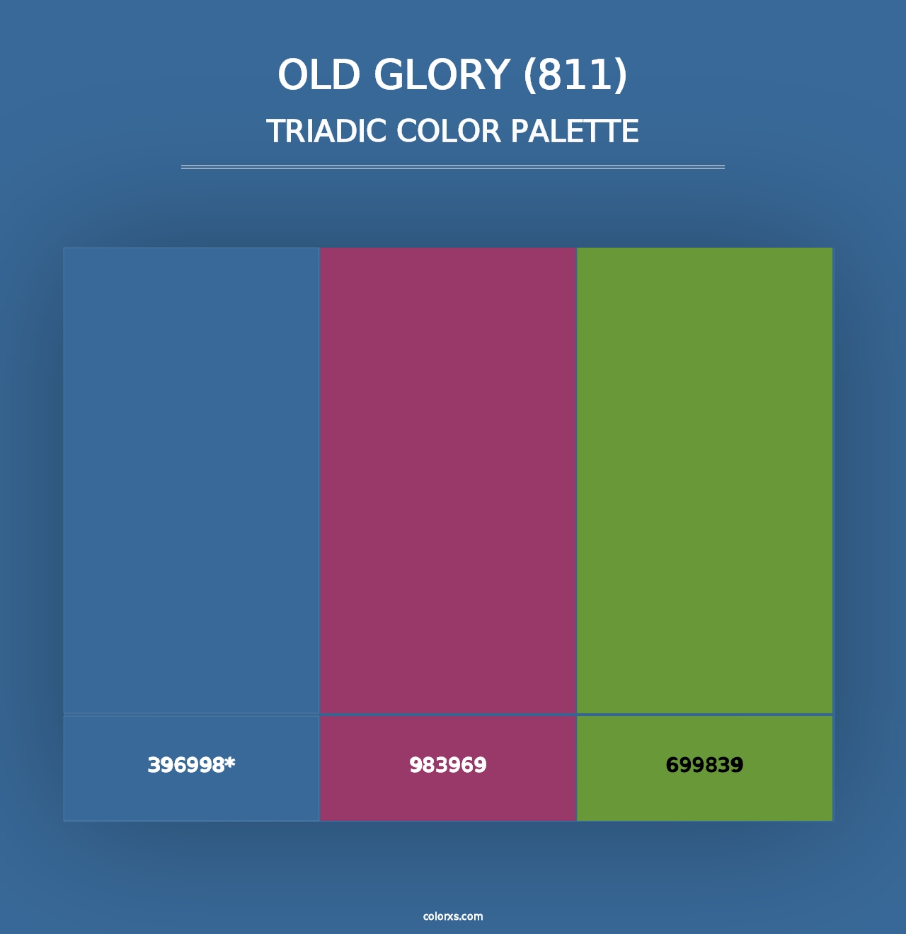 Old Glory (811) - Triadic Color Palette