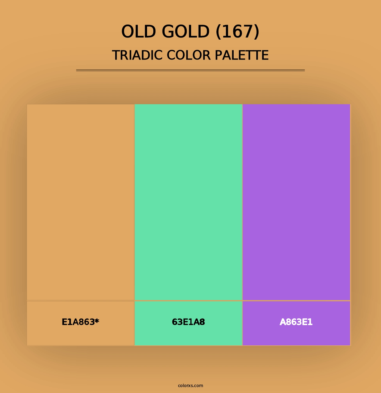 Old Gold (167) - Triadic Color Palette