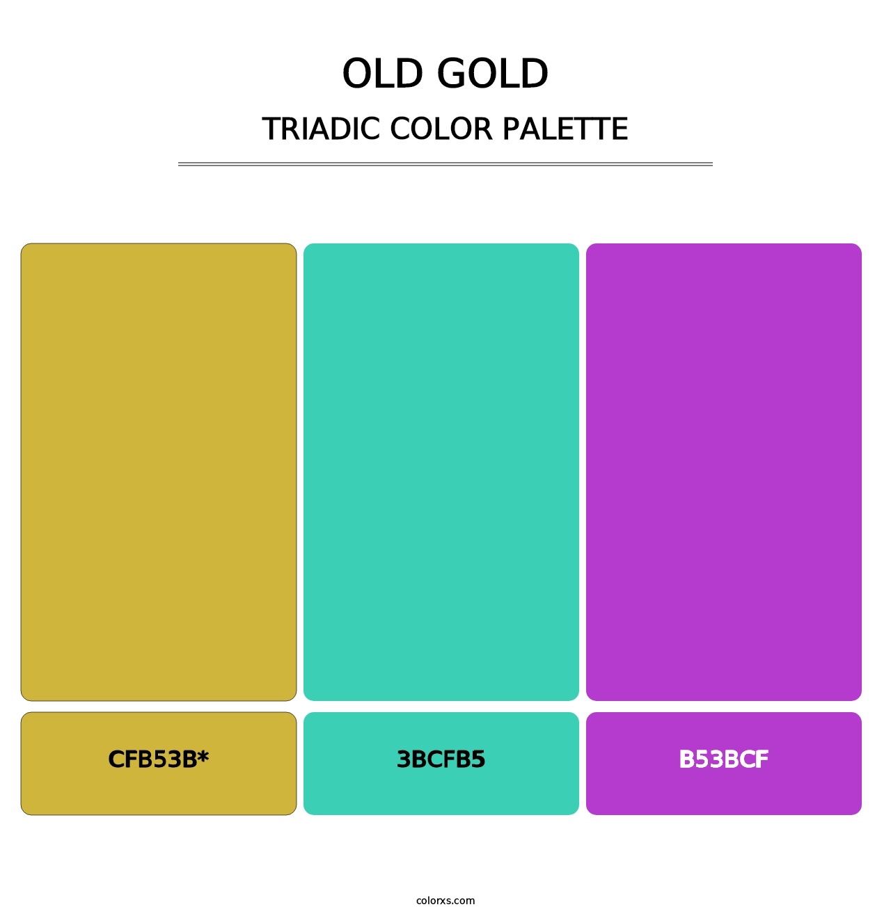 Old Gold - Triadic Color Palette