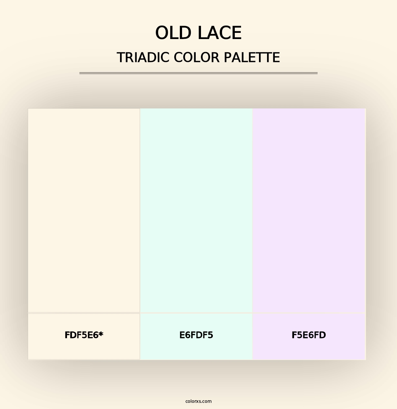 Old lace - Triadic Color Palette