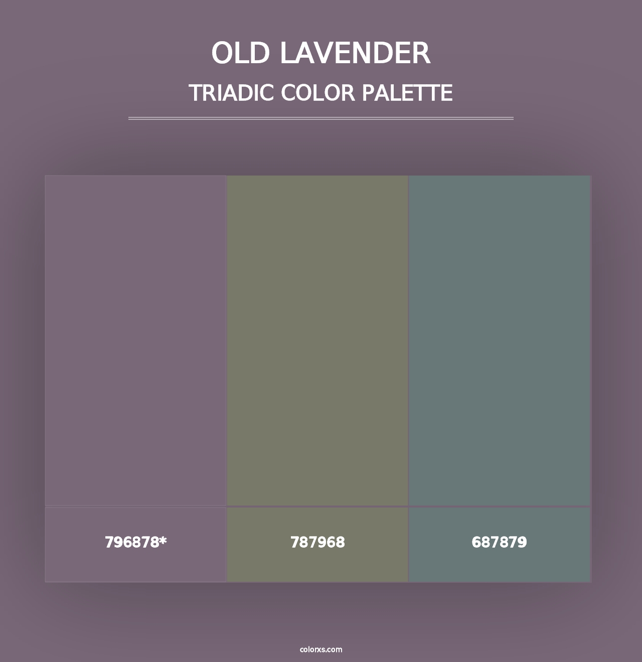 Old Lavender - Triadic Color Palette