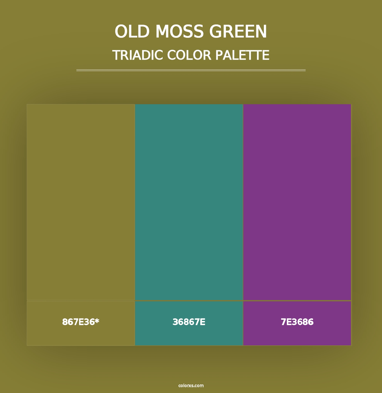 Old Moss Green - Triadic Color Palette