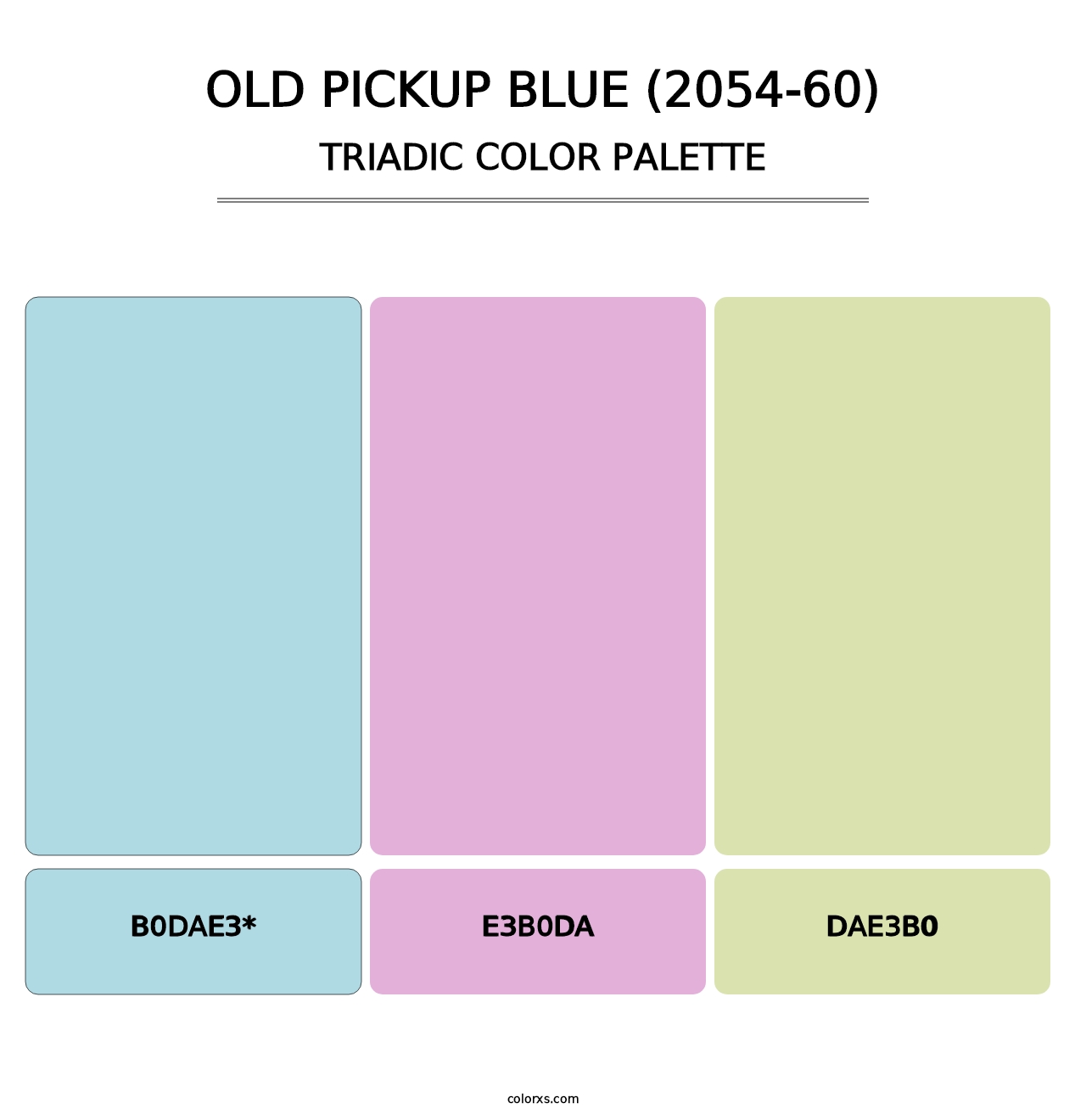 Old Pickup Blue (2054-60) - Triadic Color Palette