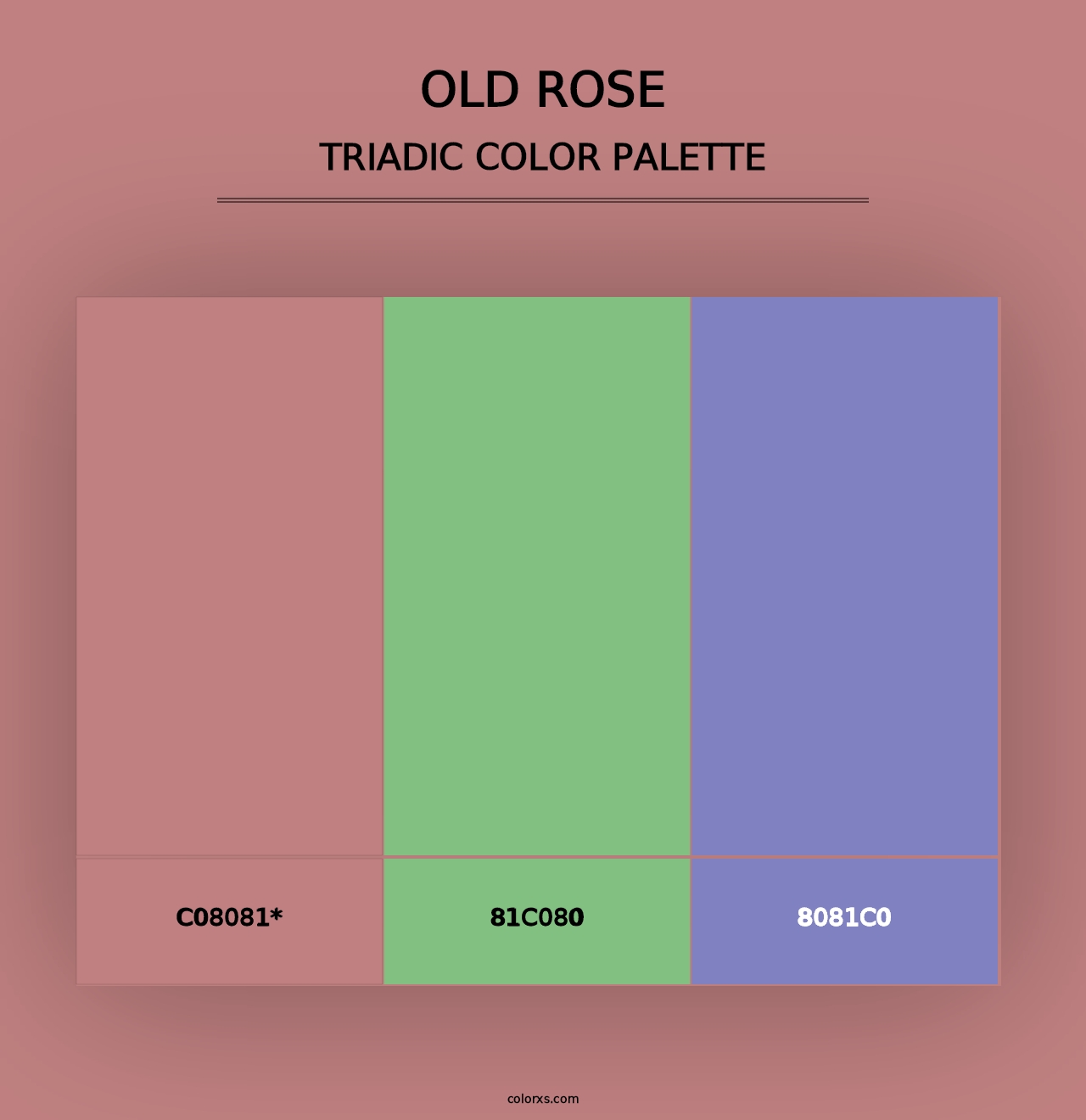 Old Rose - Triadic Color Palette