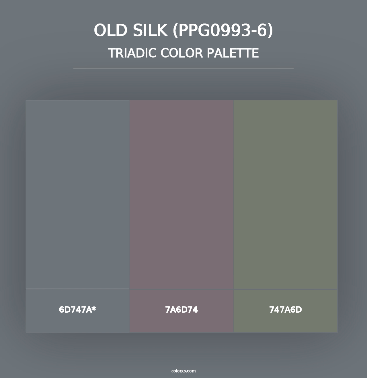 Old Silk (PPG0993-6) - Triadic Color Palette