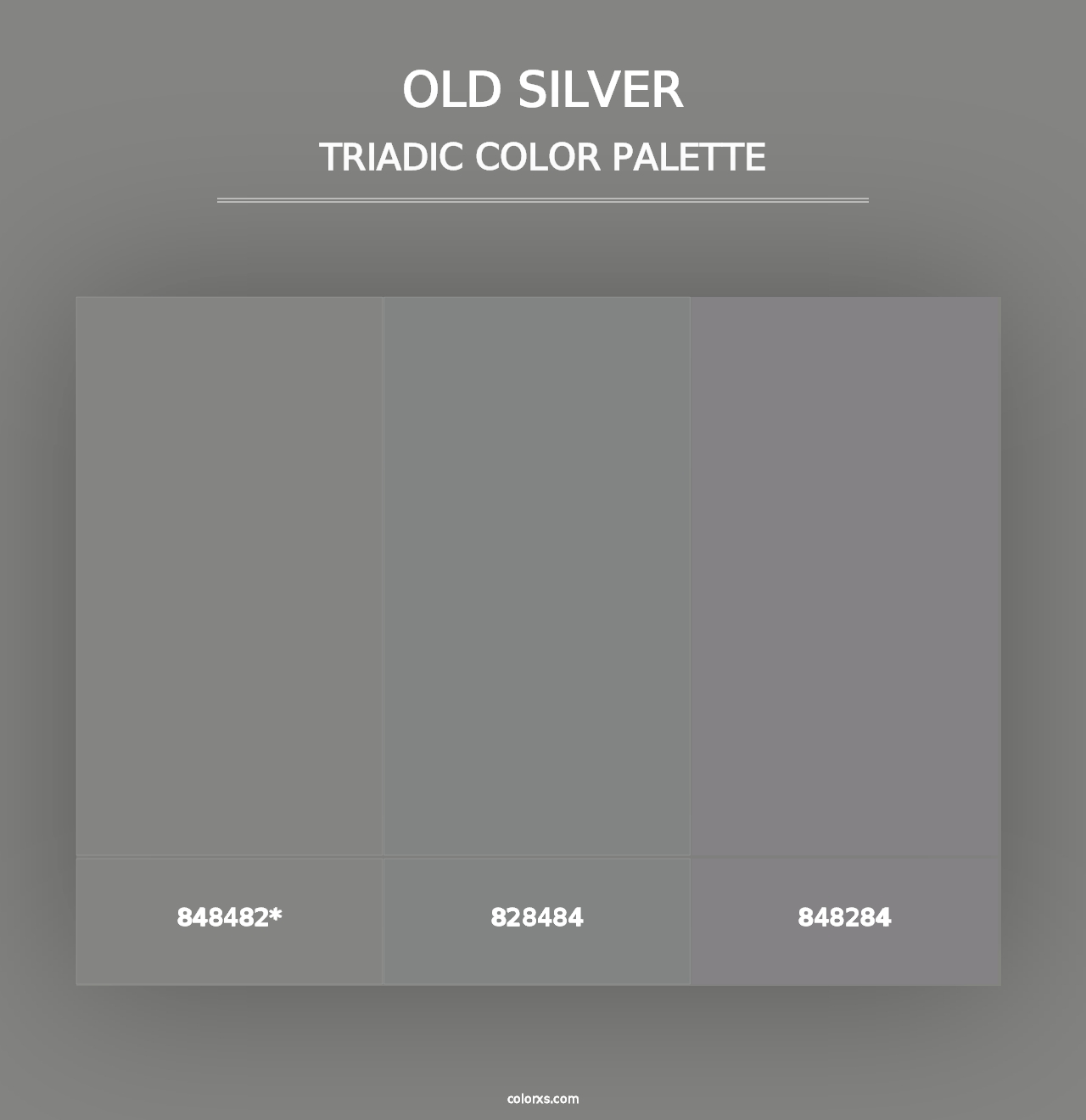 Old Silver - Triadic Color Palette