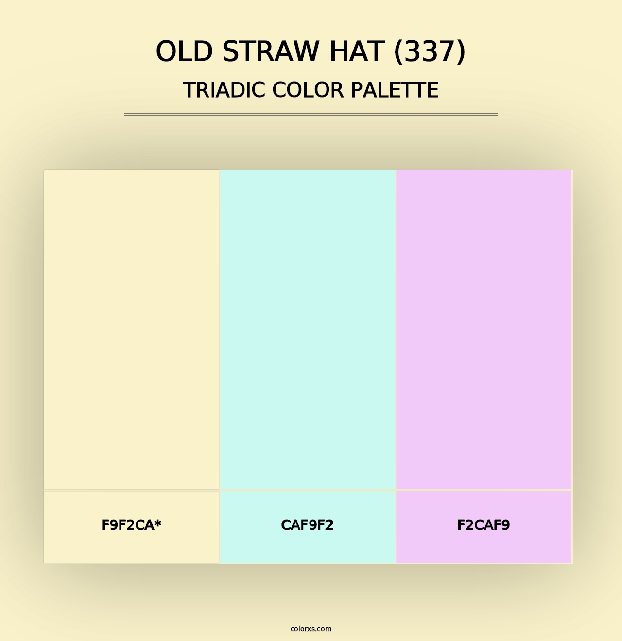 Old Straw Hat (337) - Triadic Color Palette