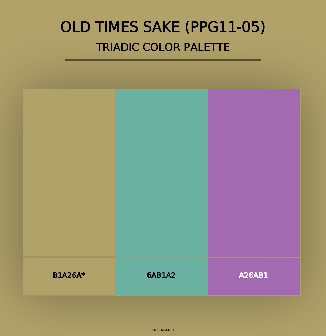 Old Times Sake (PPG11-05) - Triadic Color Palette