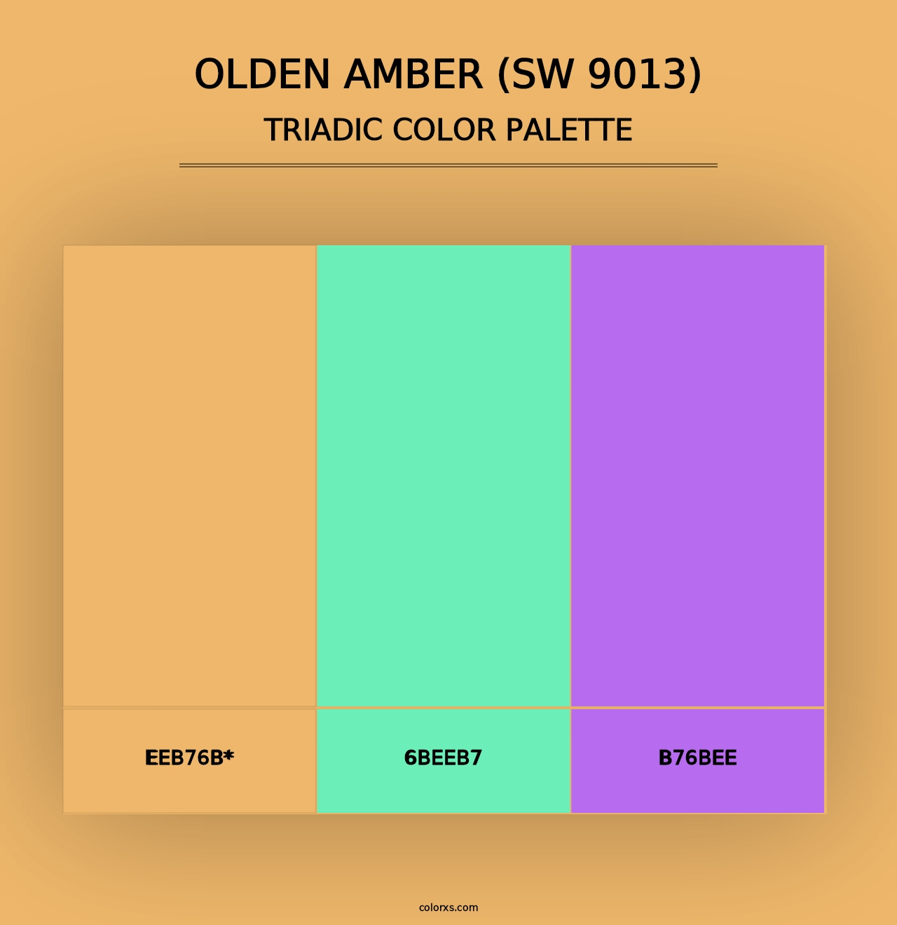 Olden Amber (SW 9013) - Triadic Color Palette