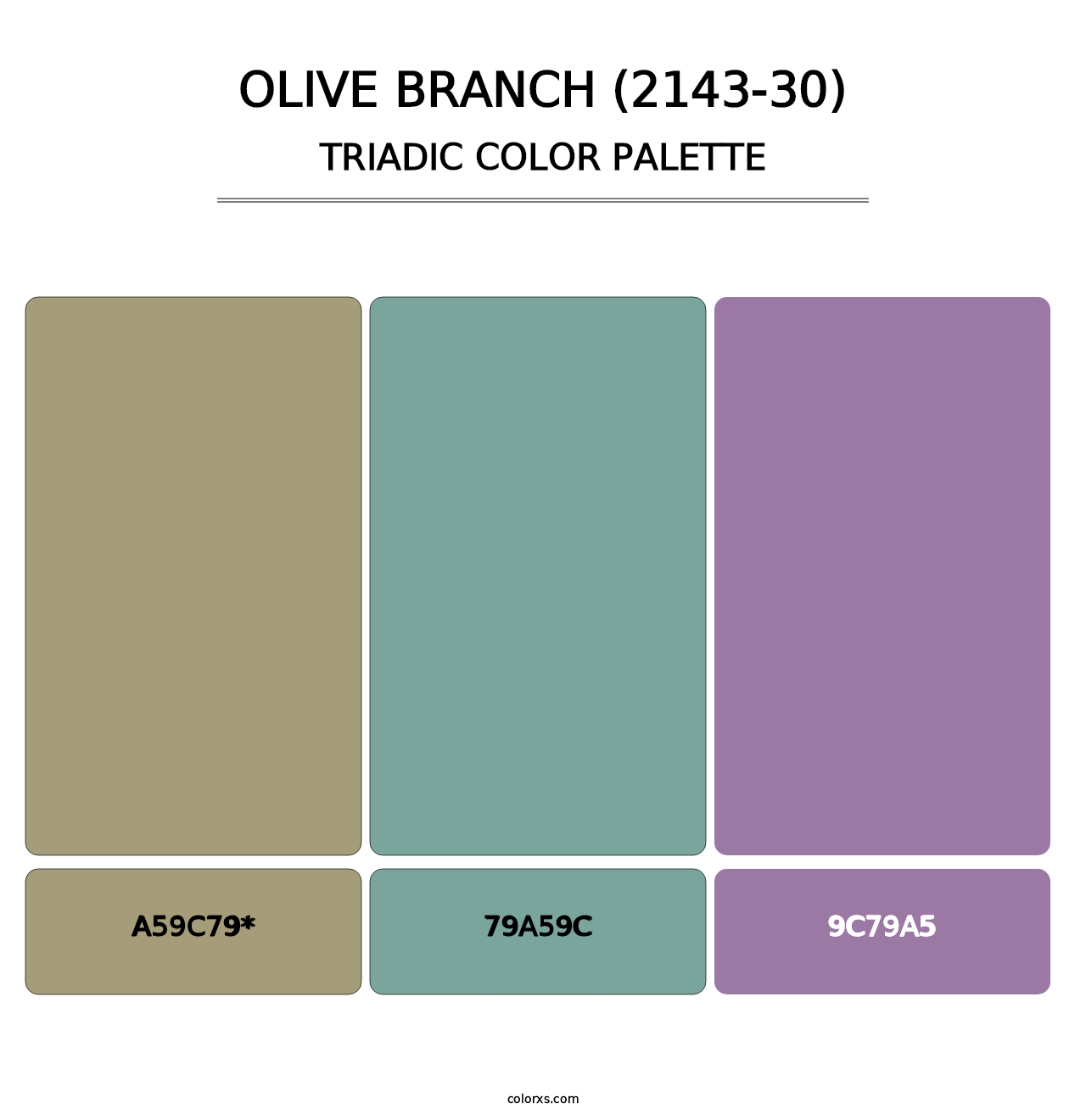 Olive Branch (2143-30) - Triadic Color Palette