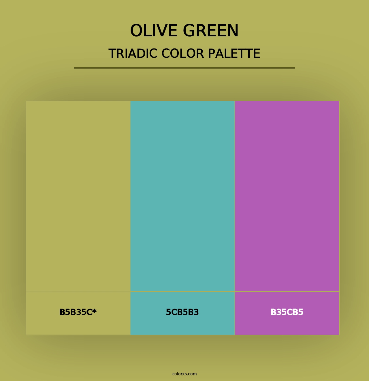 Olive Green - Triadic Color Palette