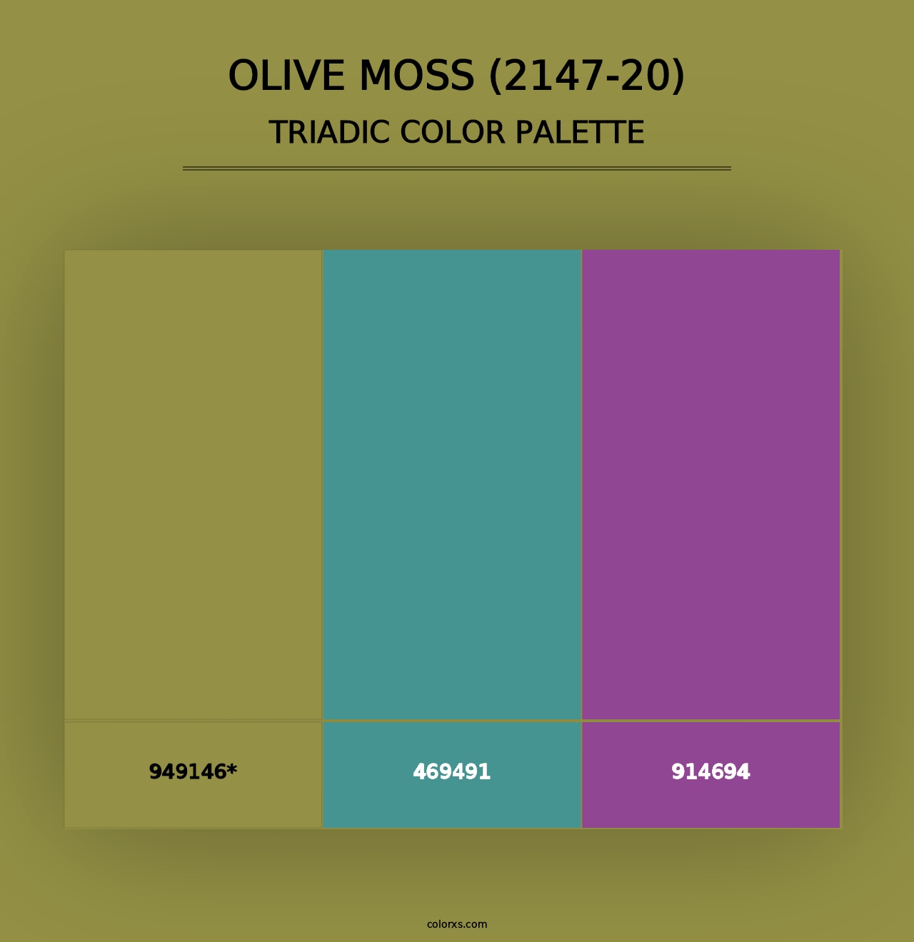 Olive Moss (2147-20) - Triadic Color Palette