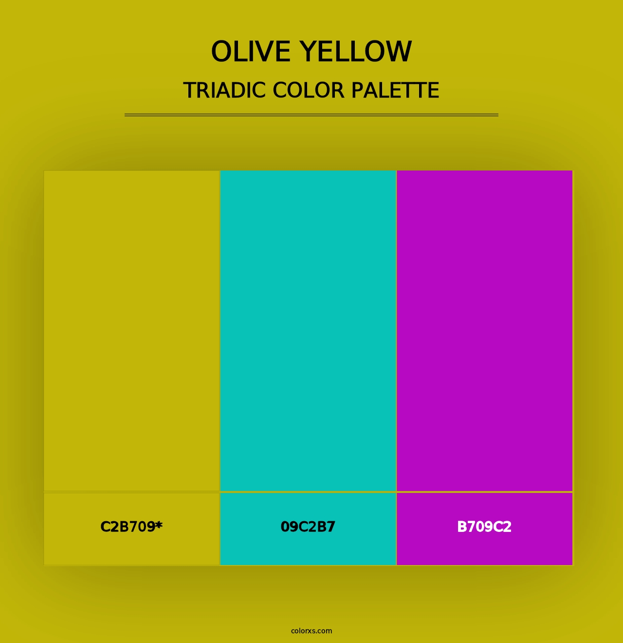 Olive Yellow - Triadic Color Palette