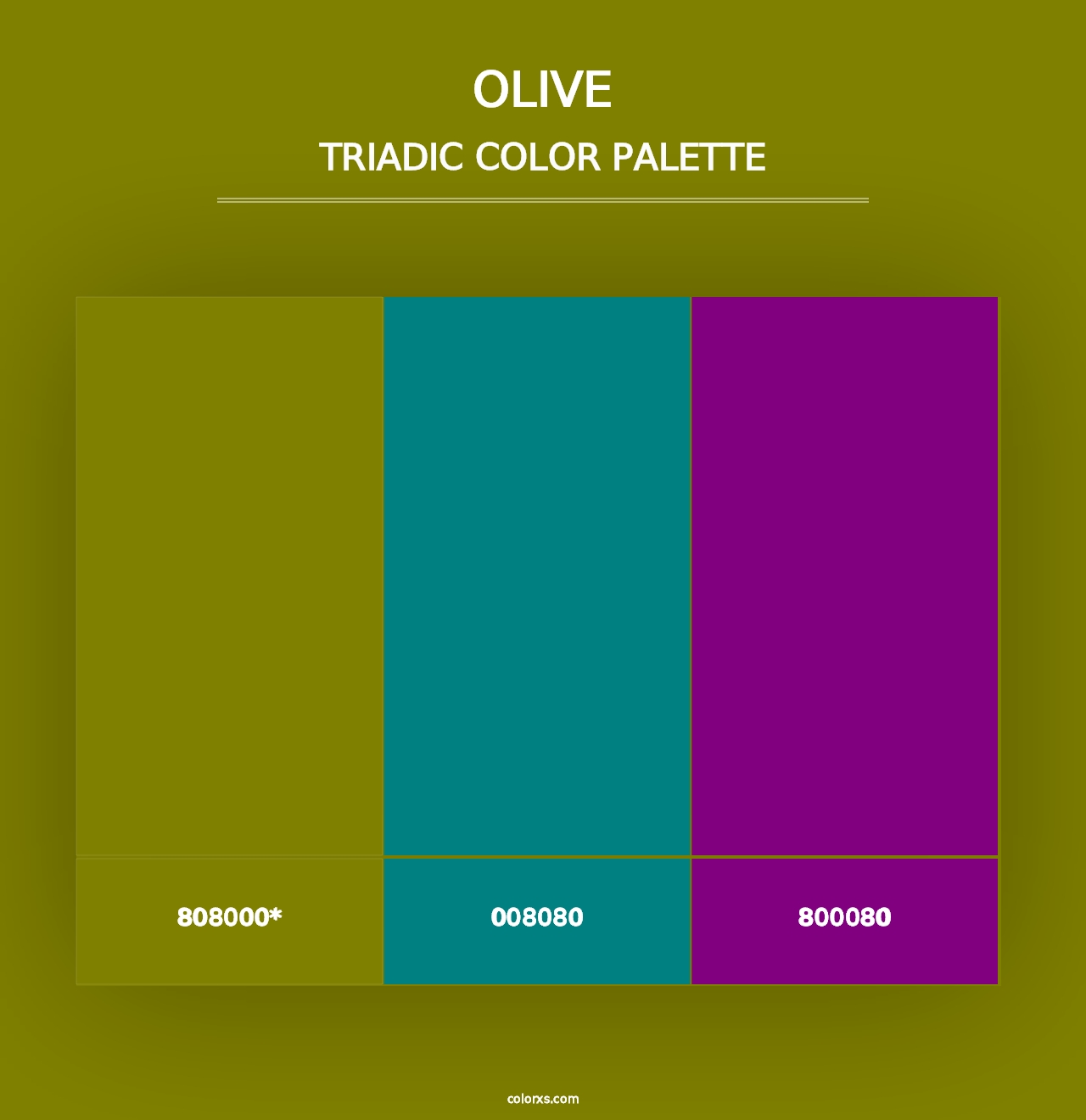 Olive - Triadic Color Palette