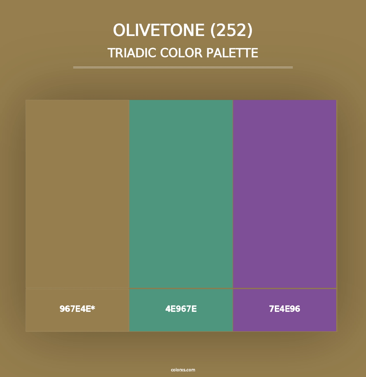 Olivetone (252) - Triadic Color Palette