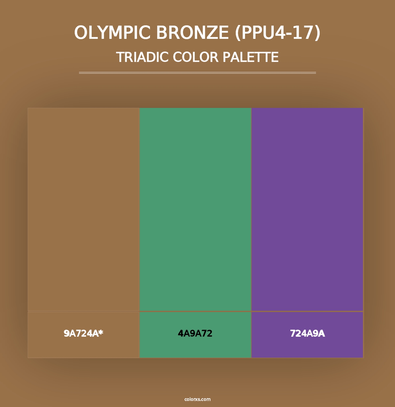 Olympic Bronze (PPU4-17) - Triadic Color Palette