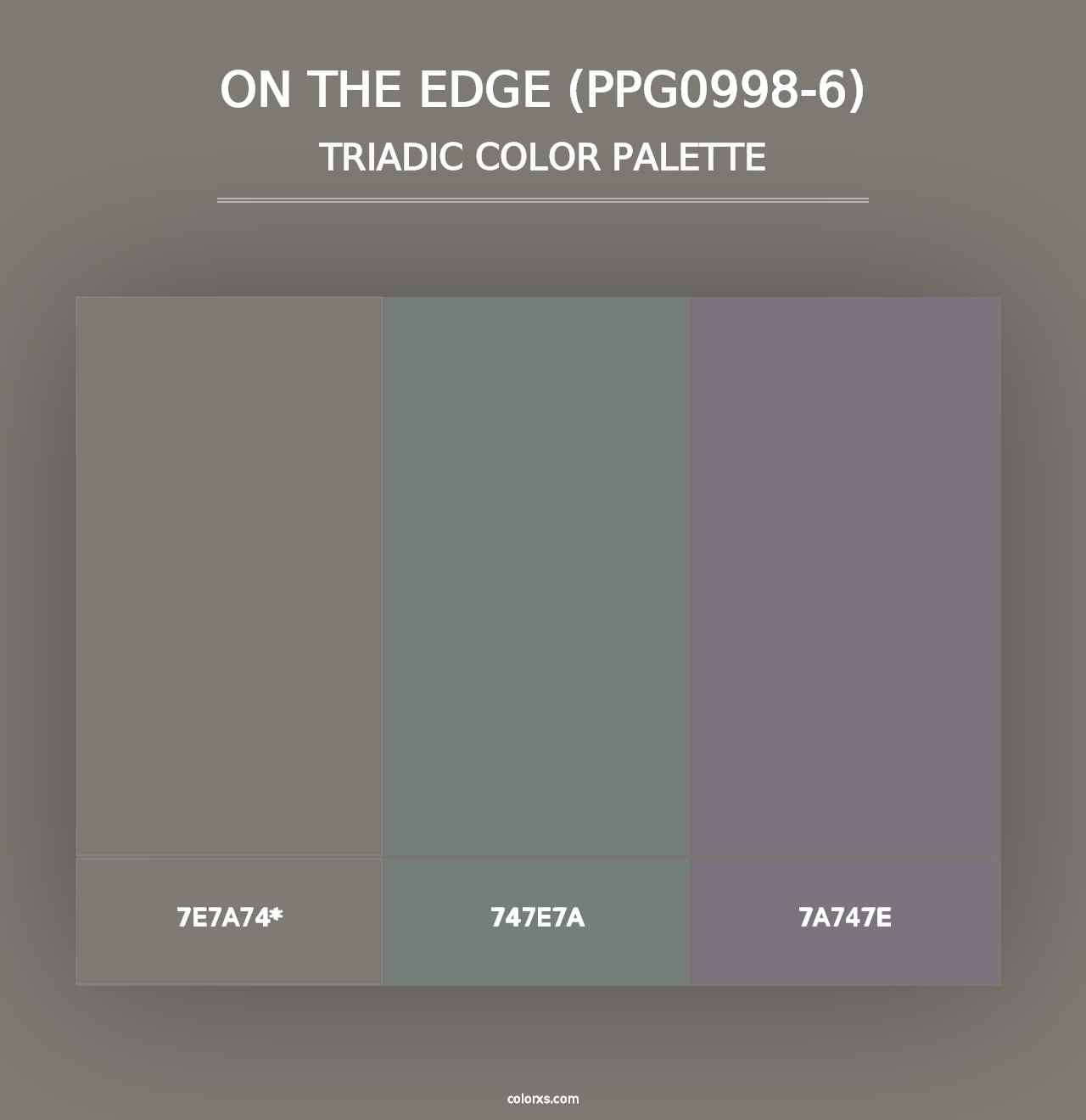 On The Edge (PPG0998-6) - Triadic Color Palette