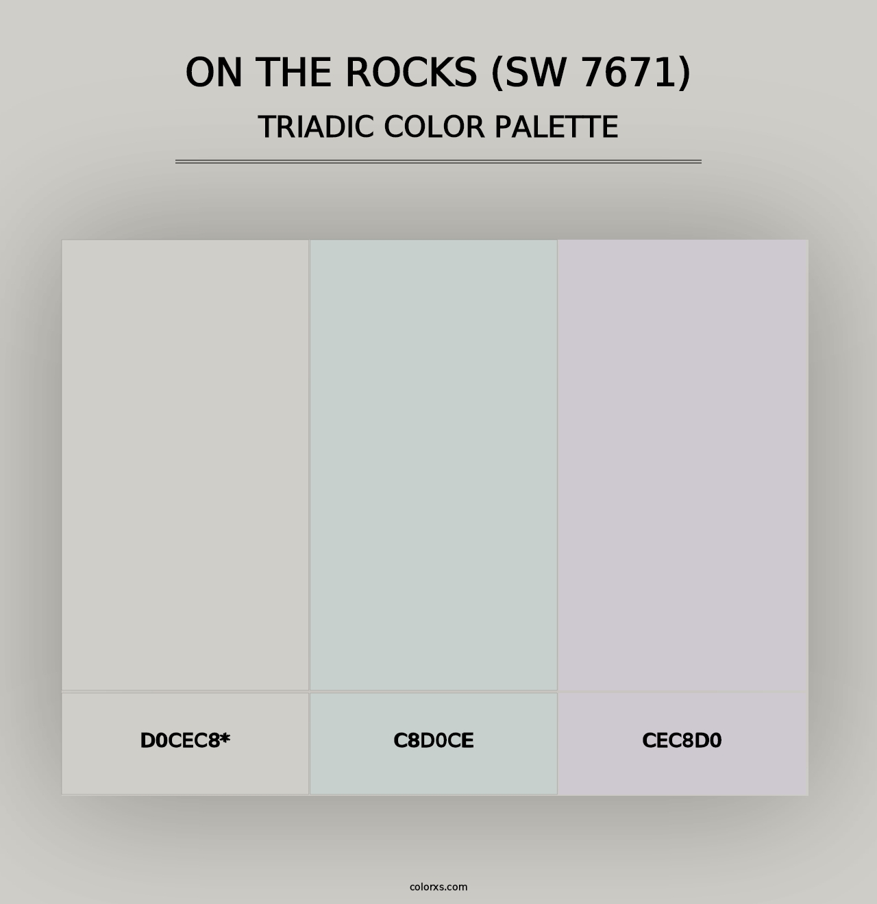 On the Rocks (SW 7671) - Triadic Color Palette