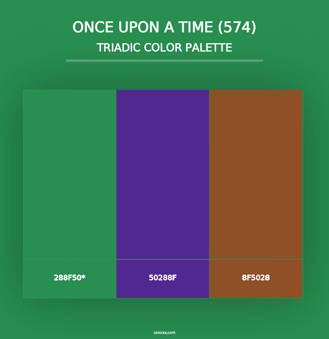 Once Upon a Time (574) - Triadic Color Palette