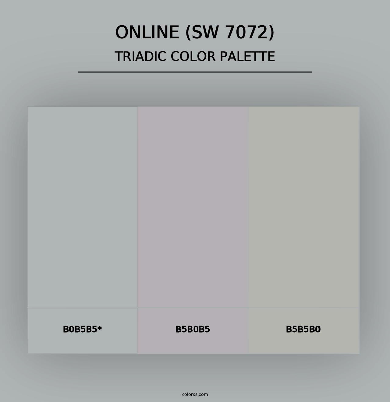 Online (SW 7072) - Triadic Color Palette