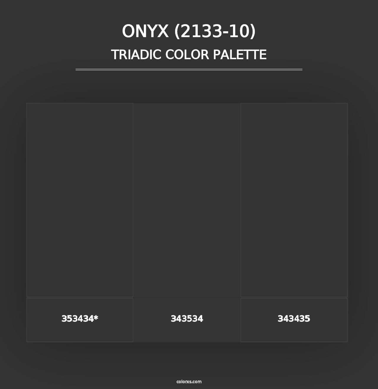 Onyx (2133-10) - Triadic Color Palette