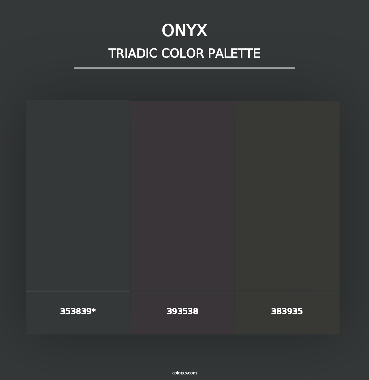 Onyx - Triadic Color Palette