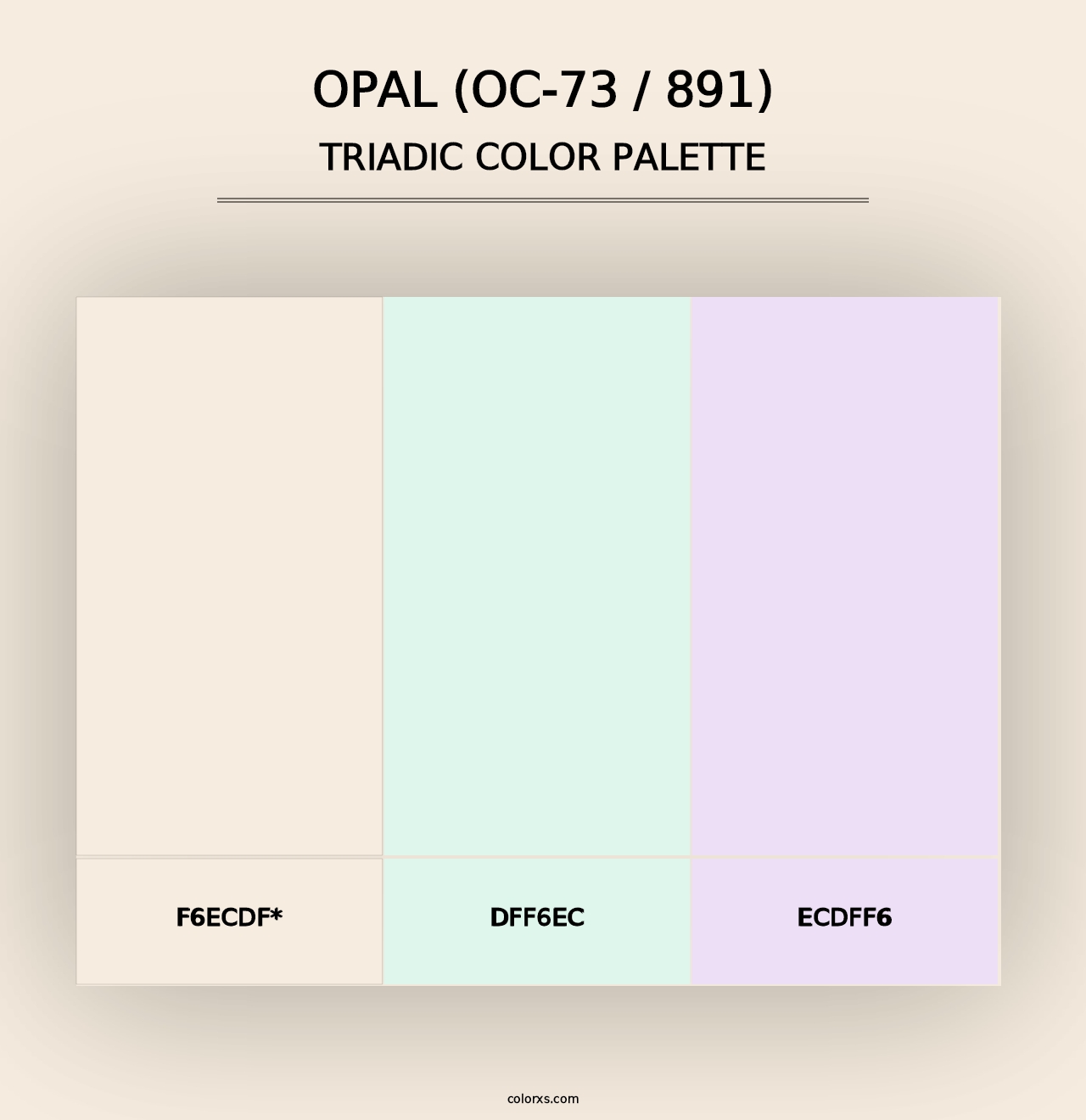 Opal (OC-73 / 891) - Triadic Color Palette