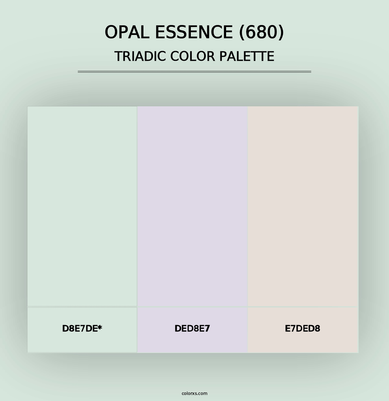 Opal Essence (680) - Triadic Color Palette