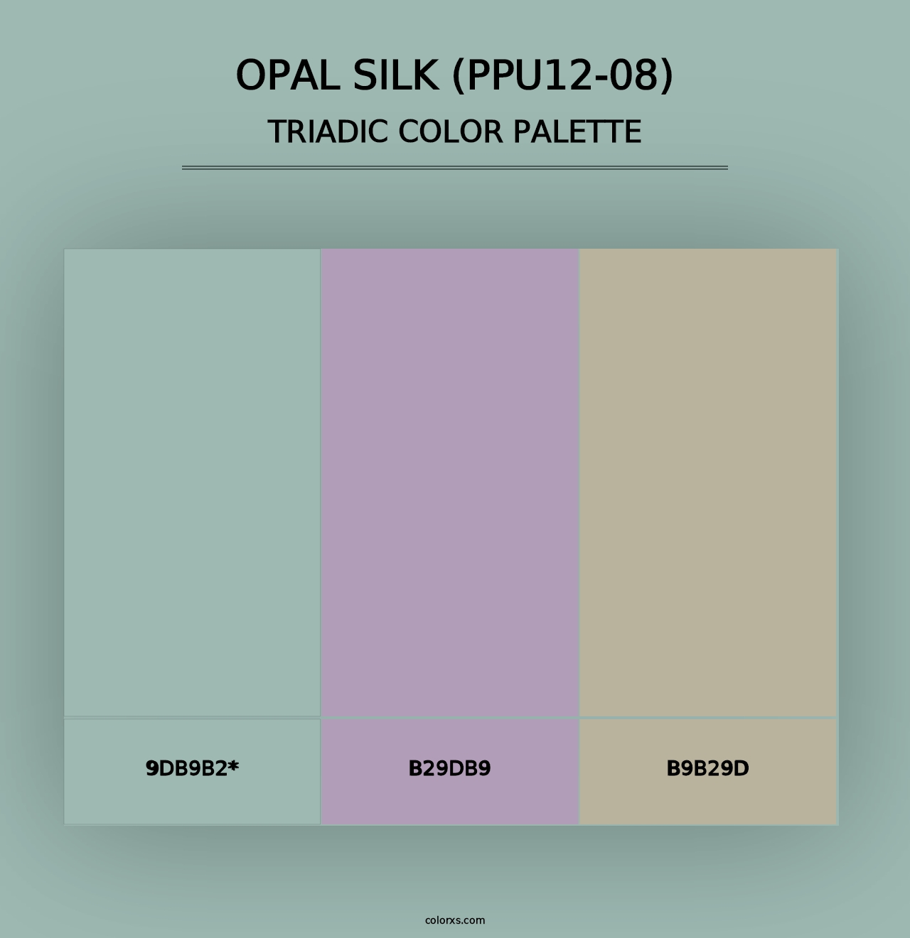 Opal Silk (PPU12-08) - Triadic Color Palette