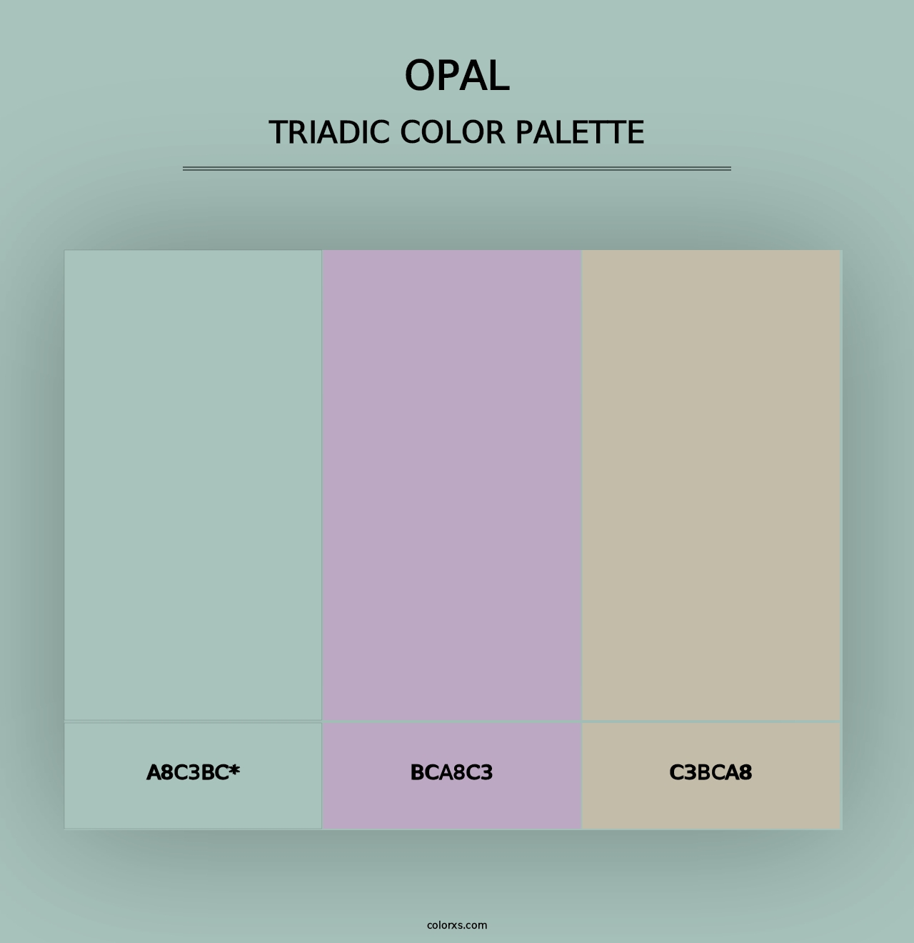 Opal - Triadic Color Palette