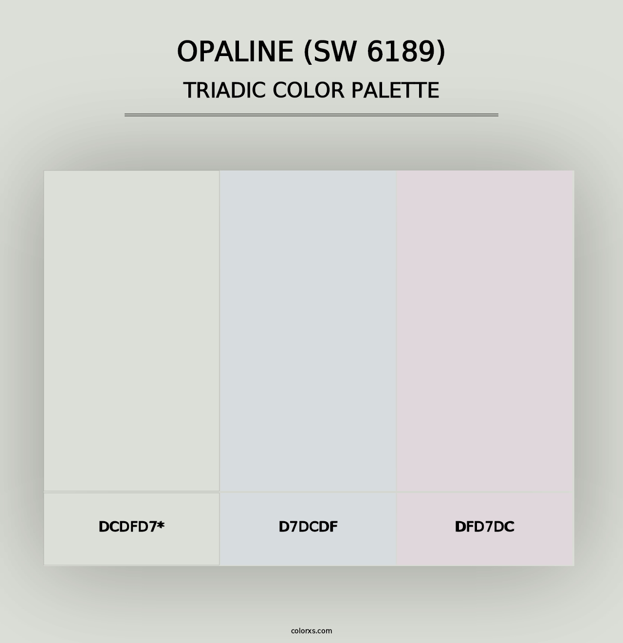 Opaline (SW 6189) - Triadic Color Palette