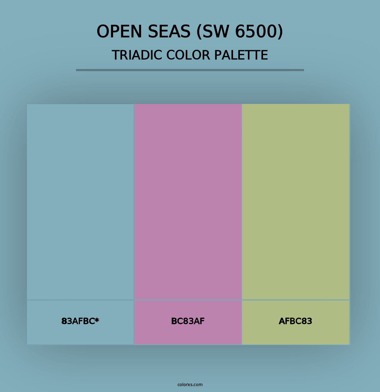 Open Seas (SW 6500) - Triadic Color Palette