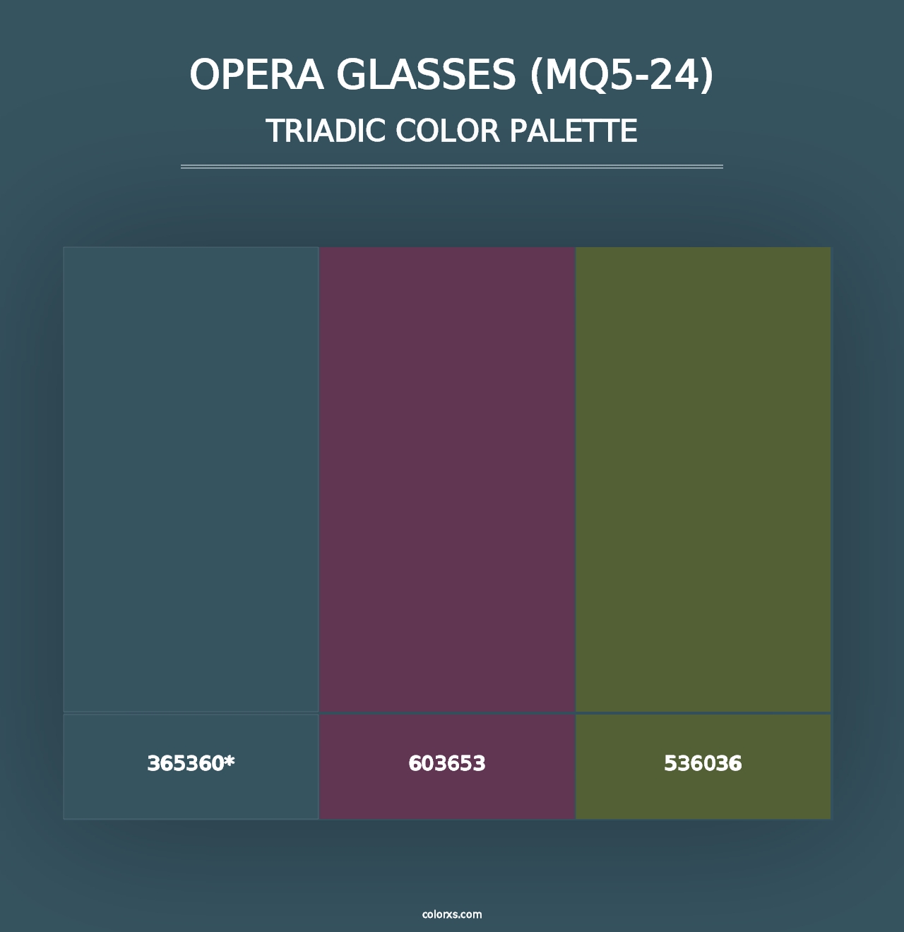 Opera Glasses (MQ5-24) - Triadic Color Palette