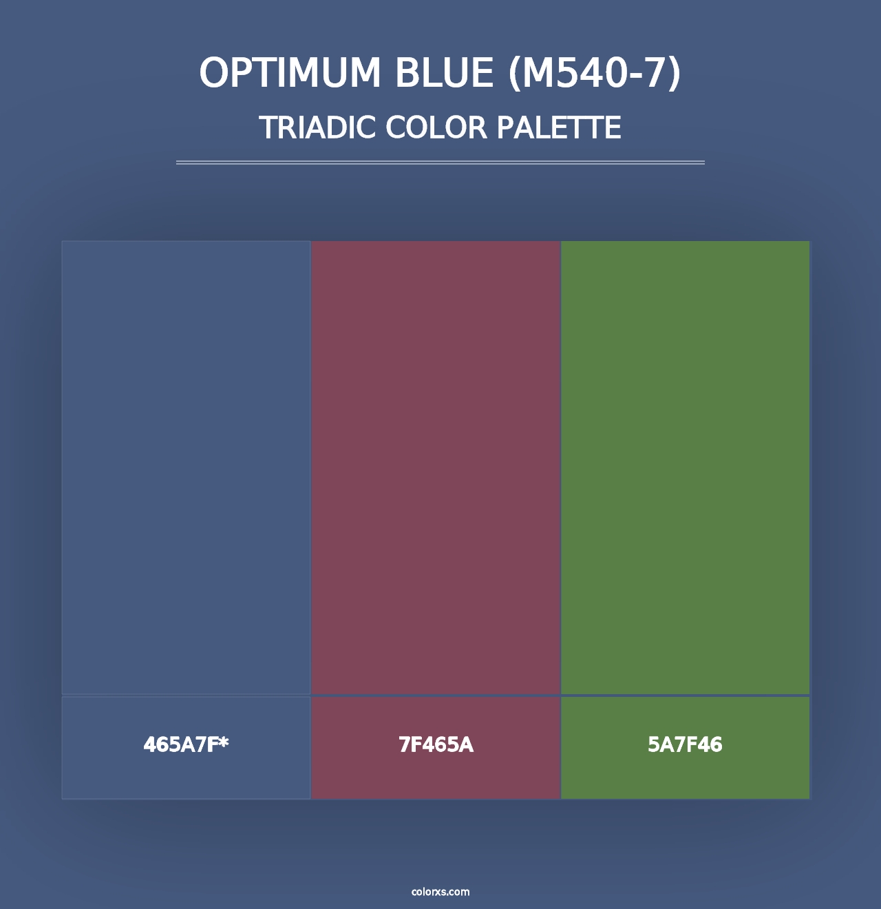 Optimum Blue (M540-7) - Triadic Color Palette