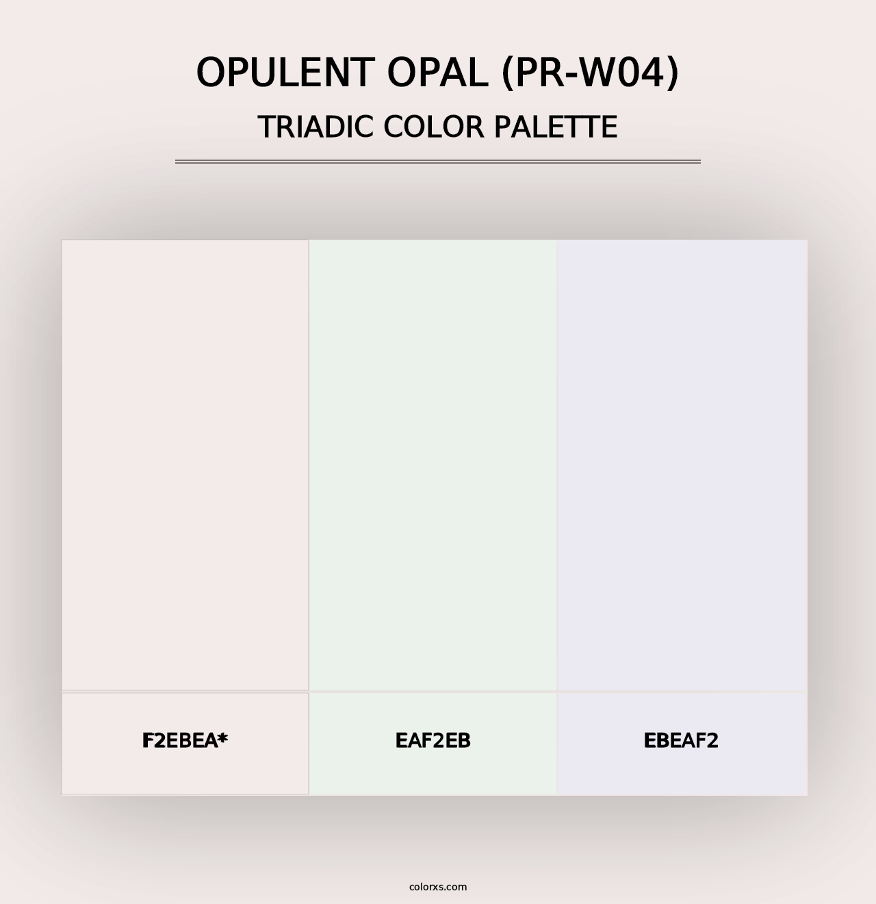 Opulent Opal (PR-W04) - Triadic Color Palette