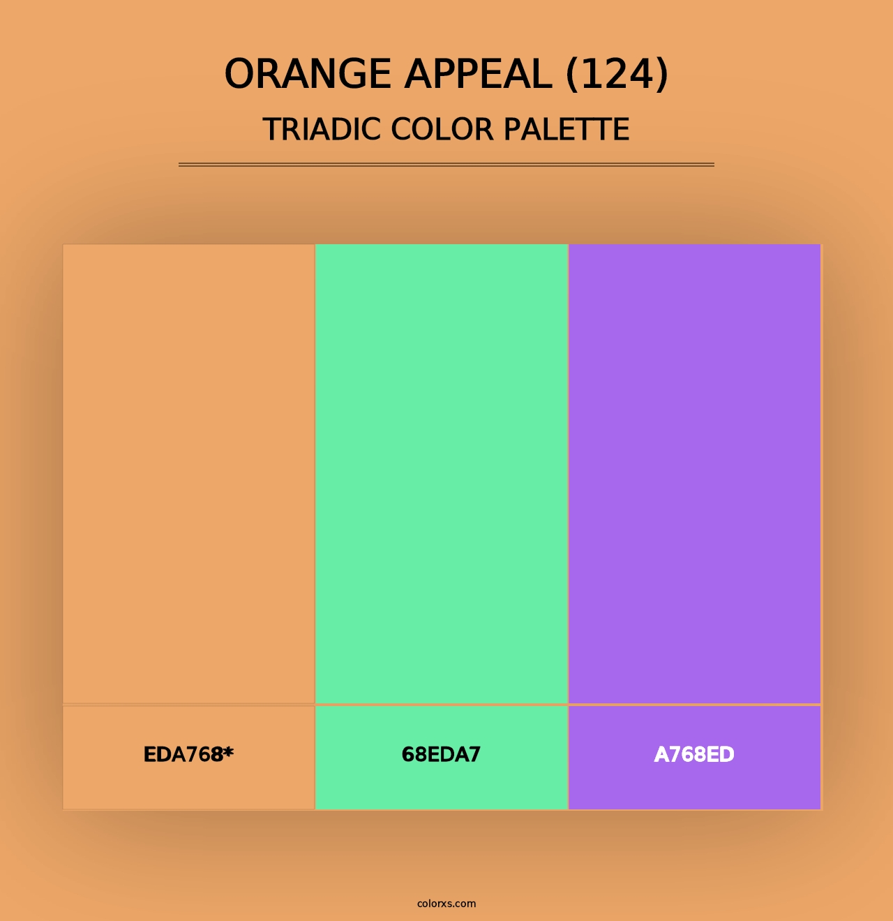 Orange Appeal (124) - Triadic Color Palette