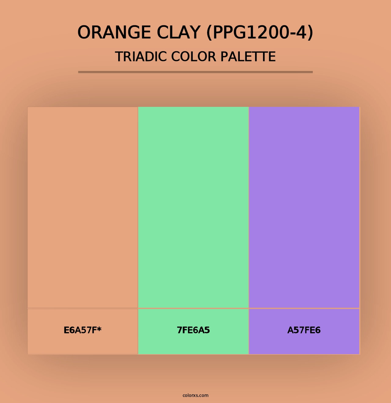 Orange Clay (PPG1200-4) - Triadic Color Palette