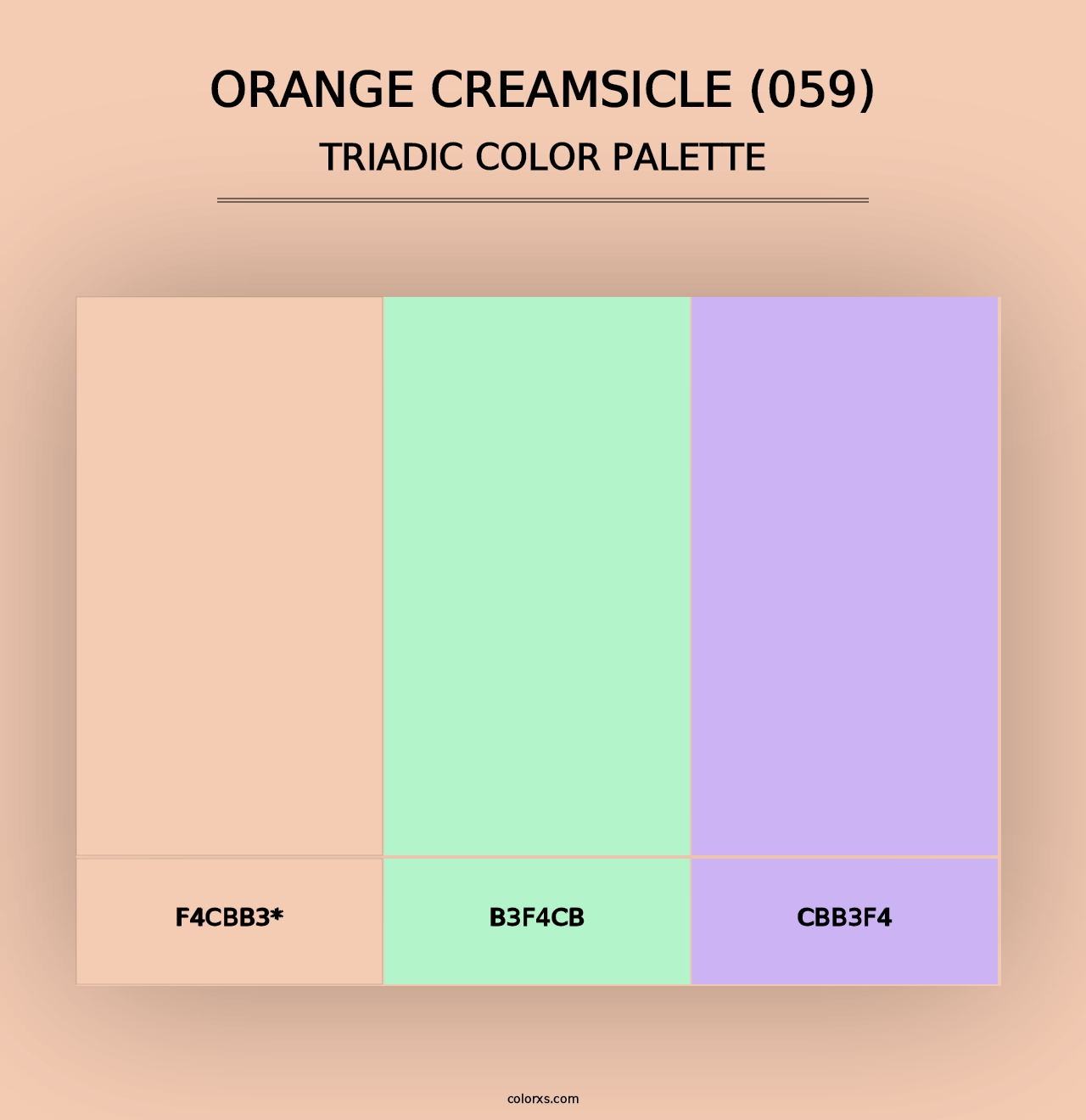 Orange Creamsicle (059) - Triadic Color Palette