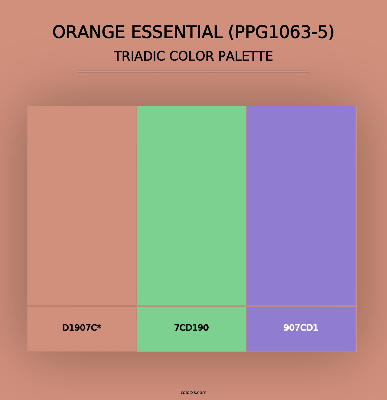 Orange Essential (PPG1063-5) - Triadic Color Palette