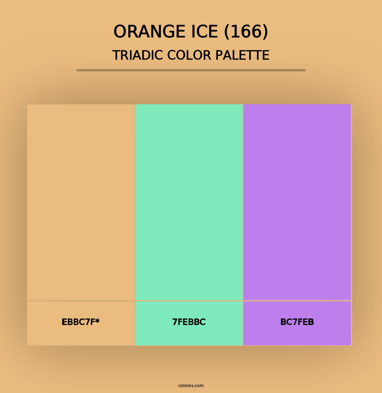 Orange Ice (166) - Triadic Color Palette